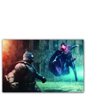 Ahşap Tablo Batman Ve Superman Mücadelesi