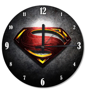 Süpermen Logo Sessiz Duvar Saati