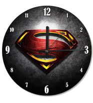 Süpermen Logo Sessiz Duvar Saati