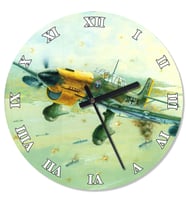 İkinci Dünya Savaşındaki Alman Savaş Uçağı Analog Duvar Saati