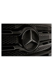 Ahşap Tablo Mercedes Benz Logo Karanlık Mod