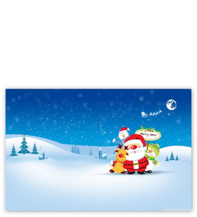 Ahşap Tablo Noel Baba Karlar Mutlu Yıllar