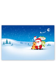 Ahşap Tablo Noel Baba Karlar Mutlu Yıllar
