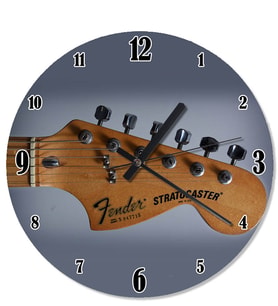 Fender Gitar Tasarım Duvar Saati