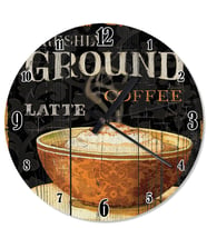 Coffee Latte Kahve Fincanı Tasarım Duvar Saati