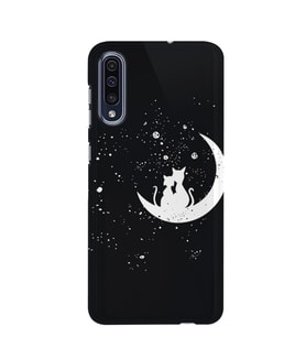 Kılıfland Samsung Galaxy A50 Kılıf A505F Silikon Resimli Kapak Cat Of The Moon -Stok 338