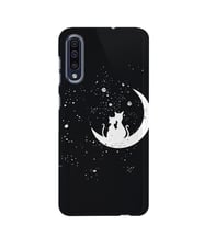 Kılıfland Samsung Galaxy A50 Kılıf A505F Silikon Resimli Kapak Cat Of The Moon -Stok 338