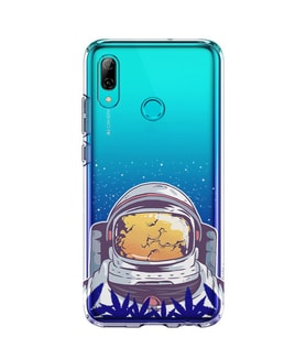 Kılıfland Huawei P Smart 2019 Kılıf Silikon Desenli Resimli Lüx Kapak Astronaut Smoke -Stok 265