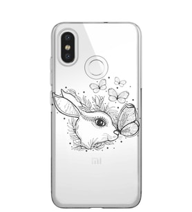 Kılıfland Xiaomi Redmi Note 7 Kılıf Silikon Resimli Kapak White Rabbit -Stok 892