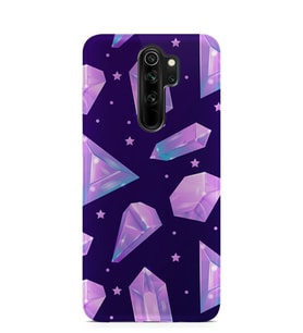 Kılıfland Xiaomi Redmi Note 8 Pro Kılıf Silikon Resimli Kapak Purple Crystal -Stok 367