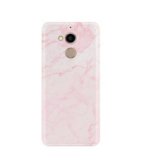 Kılıfland General Mobile GM8 Kılıf Silikon Desenli Resimli Lüx Kapak Pembe Mermer -Stok 1294