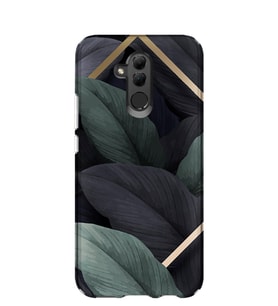 Kılıfland Huawei Mate 20 Lite Kılıf Silikon Desenli Resimli Lüx Kapak Green Floral -Stok 1061