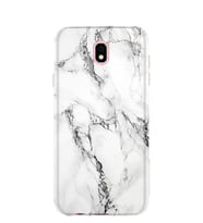 Kılıfland Samsung Galaxy J7 Pro Kılıf J730F Silikon Resimli Kapak Fragile White Marble Mermer -Stok 1103