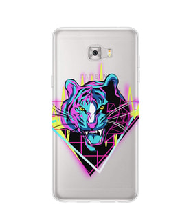 Kılıfland Samsung Galaxy C5 Kılıf Silikon Desenli Resimli Lüx Kapak Neon Tiger -Stok 533