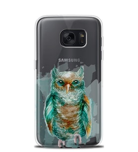 Kılıfland Samsung Galaxy S7 Edge Kılıf Silikon Desenli Resimli Lüx Kapak Colorful Owl -Stok 644