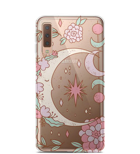 Kılıfland Samsung Galaxy A7 2018 Kılıf A750F Silikon Resimli Kapak Moon Decoration -Stok 100
