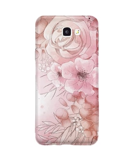Kılıfland Samsung Galaxy J7 Prime-J7 Prime 2 Kılıf Silikon Resimli Kapak Pink Flowers -Stok 497