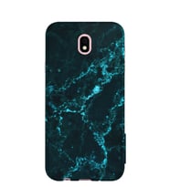 Kılıfland Samsung Galaxy J7 Pro Kılıf J730F Silikon Resimli Kapak Koyu Mavi Mermer -Stok 1297