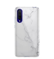 Kılıfland Xiaomi Mi 9 Kılıf Silikon Resimli Kapak Beyaz Açık Mermem -Stok 1293