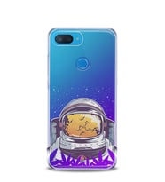 Kılıfland Xiaomi Mi 8 Lite Kılıf Silikon Resimli Kapak Astronaut Smoke -Stok 265