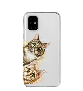 Kılıfland Samsung Galaxy A71 Kılıf A715F Silikon Resimli Kapak Cat's -Stok 1123
