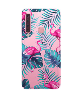 Kılıfland Samsung Galaxy A9 2018 Kılıf A920F Silikon Resimli Kapak Flamingo Pattern -Stok 1032
