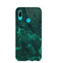 Kılıfland Huawei P Smart 2019 Kılıf Silikon Desenli Resimli Lüx Kapak Yeşil Koyu Mermer -Stok 1296