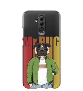 Kılıfland Huawei Mate 20 Lite Kılıf Silikon Desenli Resimli Lüx Kapak Mr.Pug -Stok 952
