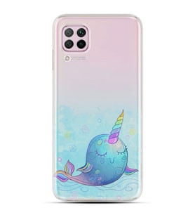 Kılıfland Huawei P40 Lite Kılıf Kılıf Silikon Resimli Kapak Whale Unicorn Stok 996