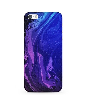 Kılıfland Apple İphone 5S Kılıf Silikon Resimli Kapak Abstract Night Blue Stok 1149