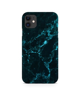Kılıfland Apple İphone 11 Kılıf Silikon Resimli Kapak Koyu Mavi Mermer -Stok 1297