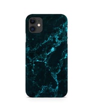 Kılıfland Apple İphone 11 Kılıf Silikon Resimli Kapak Koyu Mavi Mermer -Stok 1297