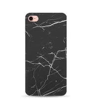 Kılıfland Apple İphone 7 Kılıf Silikon Resimli Kapak Siyah Koyu Mermer -Stok 1299