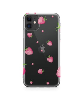 Kılıfland Apple İphone 11 Kılıf Silikon Resimli Kapak Strawberry's -Stok 117