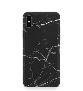 Kılıfland Apple İphone X Kılıf İphone XS Kılıf Silikon Resimli Kapak Siyah Koyu Mermer -Stok 1299