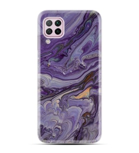 Kılıfland Huawei P40 Lite Kılıf Kılıf Silikon Resimli Kapak Abstract Purple Stok 1070