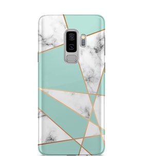 Kılıfland Samsung Galaxy S9 Plus Kılıf G965 Silikon Resimli Kapak Marble Mermer Prizma -Stok 931