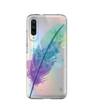 Kılıfland Xiaomi Mi A3 Kılıf Silikon Resimli Kapak Watercolor Leaf -Stok 108