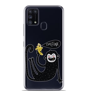 Kılıfland Samsung Galaxy M31 Kılıf Silikon Resimli Kapak I'm Fine Stok 371