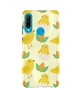 Kılıfland Huawei P30 Lite Kılıf Silikon Desenli Resimli Lüx Kapak Yellow Birds -Stok 199