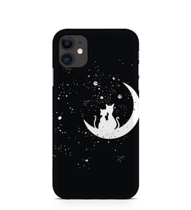 Kılıfland Apple İphone 11 Kılıf Silikon Resimli Kapak Cat Of The Moon -Stok 338