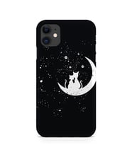 Kılıfland Apple İphone 11 Kılıf Silikon Resimli Kapak Cat Of The Moon -Stok 338