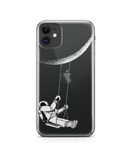 Kılıfland Apple İphone 11 Kılıf Silikon Resimli Kapak Moon Astronaut 2 -Stok 520