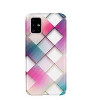 Kılıfland Samsung Galaxy A71 Kılıf A715F Silikon Resimli Kapak Colorful Triangle With White -Stok 821