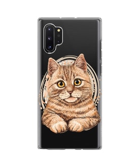 Kılıfland Samsung Galaxy Note 10 Plus Kılıf N975F Silikon Resimli Kapak Pretty Cat -Stok 1078