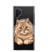 Kılıfland Samsung Galaxy Note 10 Plus Kılıf N975F Silikon Resimli Kapak Pretty Cat -Stok 1078
