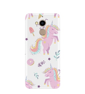 Kılıfland General Mobile GM8 Kılıf Silikon Desenli Resimli Lüx Kapak Pasta Unicorn -Stok 1139