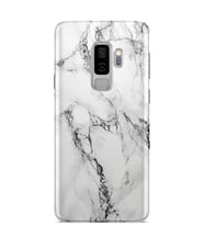 Kılıfland Samsung Galaxy S9 Plus Kılıf G965 Silikon Resimli Kapak Fragile White Marble Mermer -Stok 1103