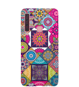 Kılıfland Samsung Galaxy A9 2018 Kılıf A920F Silikon Resimli Kapak Patchwork -Stok 1047