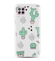 Kılıfland Huawei P40 Lite Kılıf Kılıf Silikon Resimli Kapak Cactus Pattern Stok 901